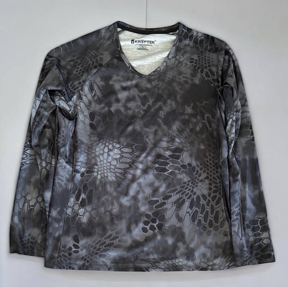 Kryptek Long Sleeve Performance Tee in Charcoal Camo